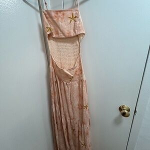 Elegant Peach Maxi Dress